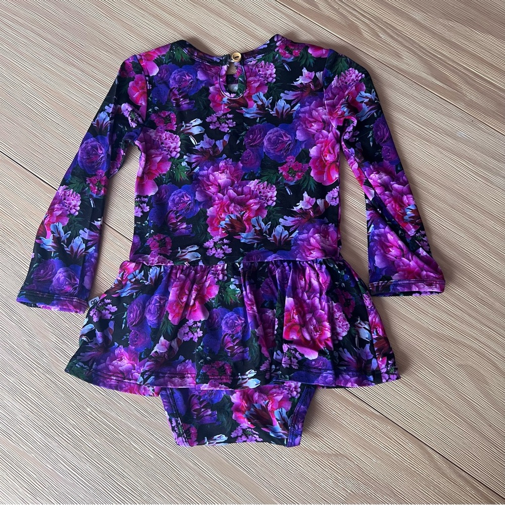 Bums & Roses Midnight Bloom Convertible Ruffle Dress - Picture 3 of 5